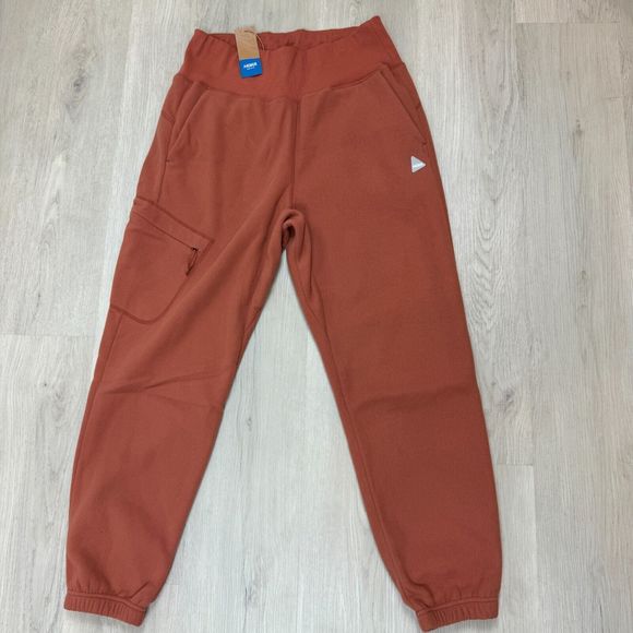 Hoka Pants - Hoka Womens Fleece Joggers Size Large Orange Running